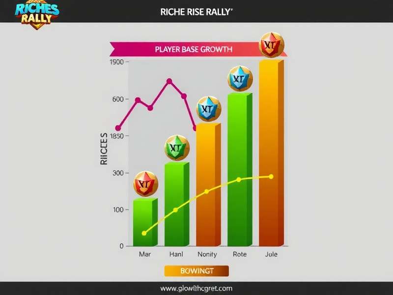Rapid growth of Riches Rise Rally player base in India Riches Rise Rally player base growth chart